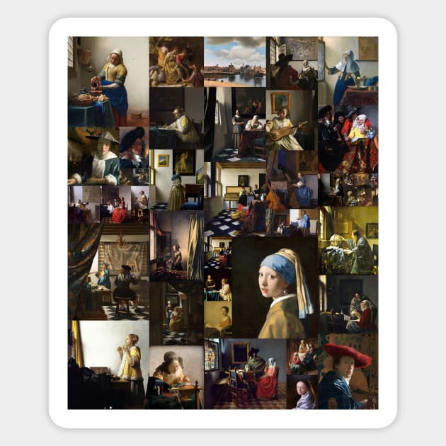 Johannes Vermeer Collage Sticker by phneep